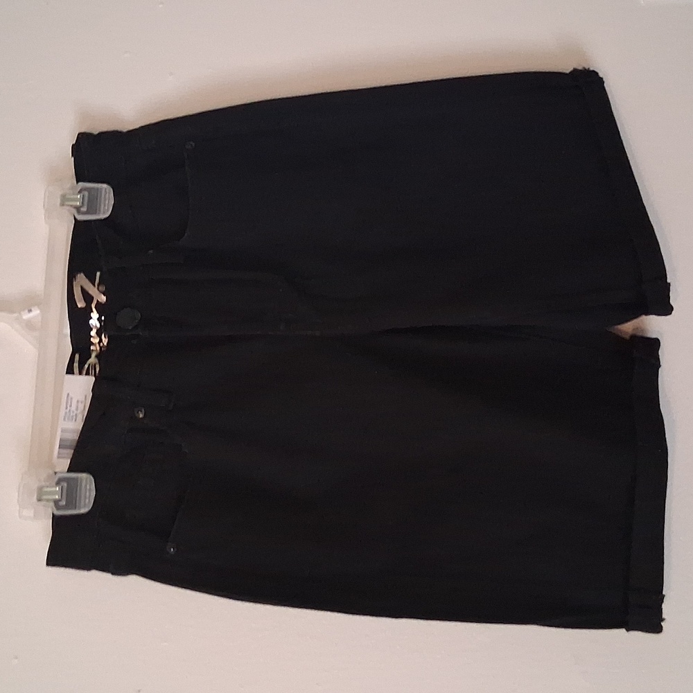 Seven7 Sunset Bermuda Womens Rolled Cuff Black Shorts NWT